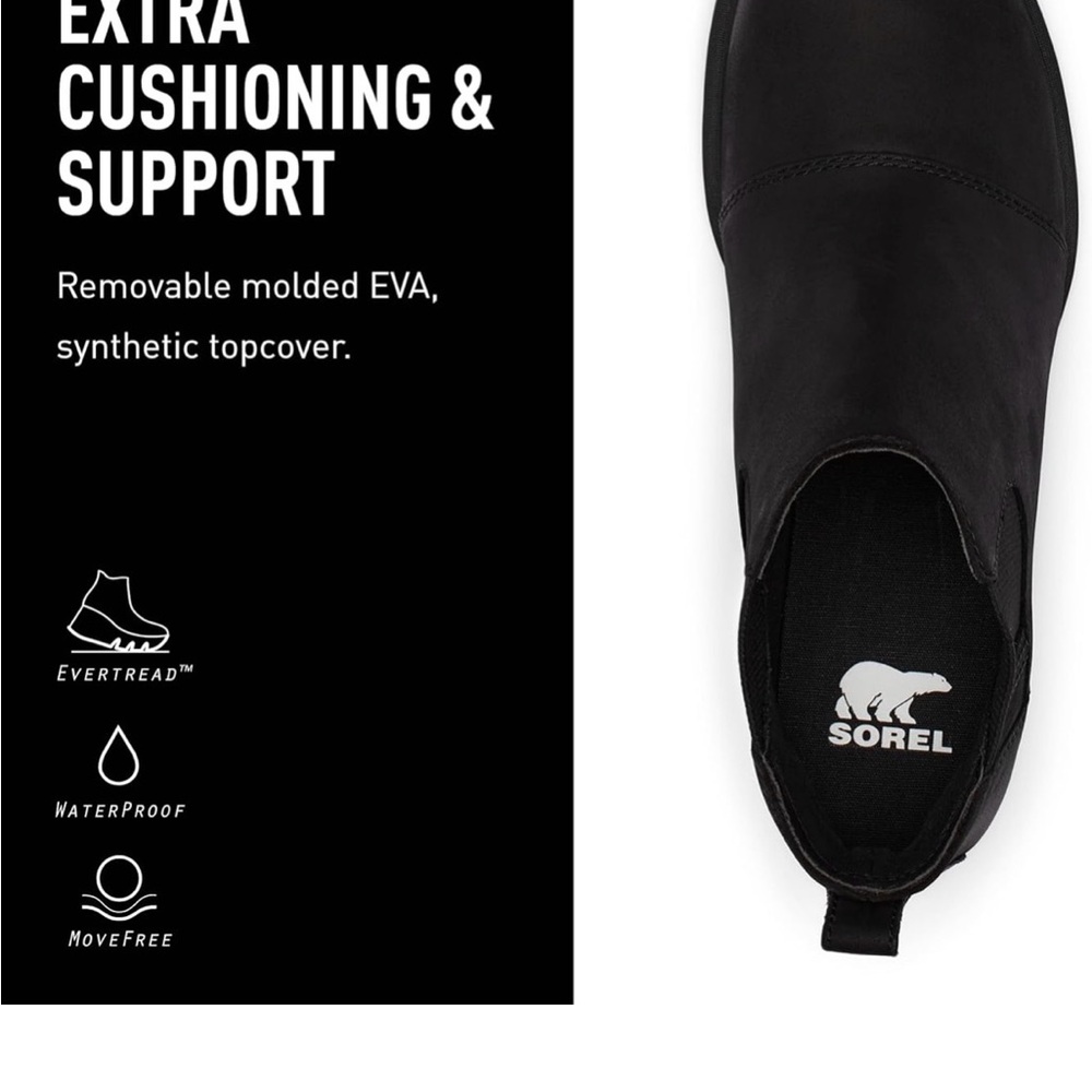 Sorel Black Chelsea Waterproof Boots - Picture 5 of 16